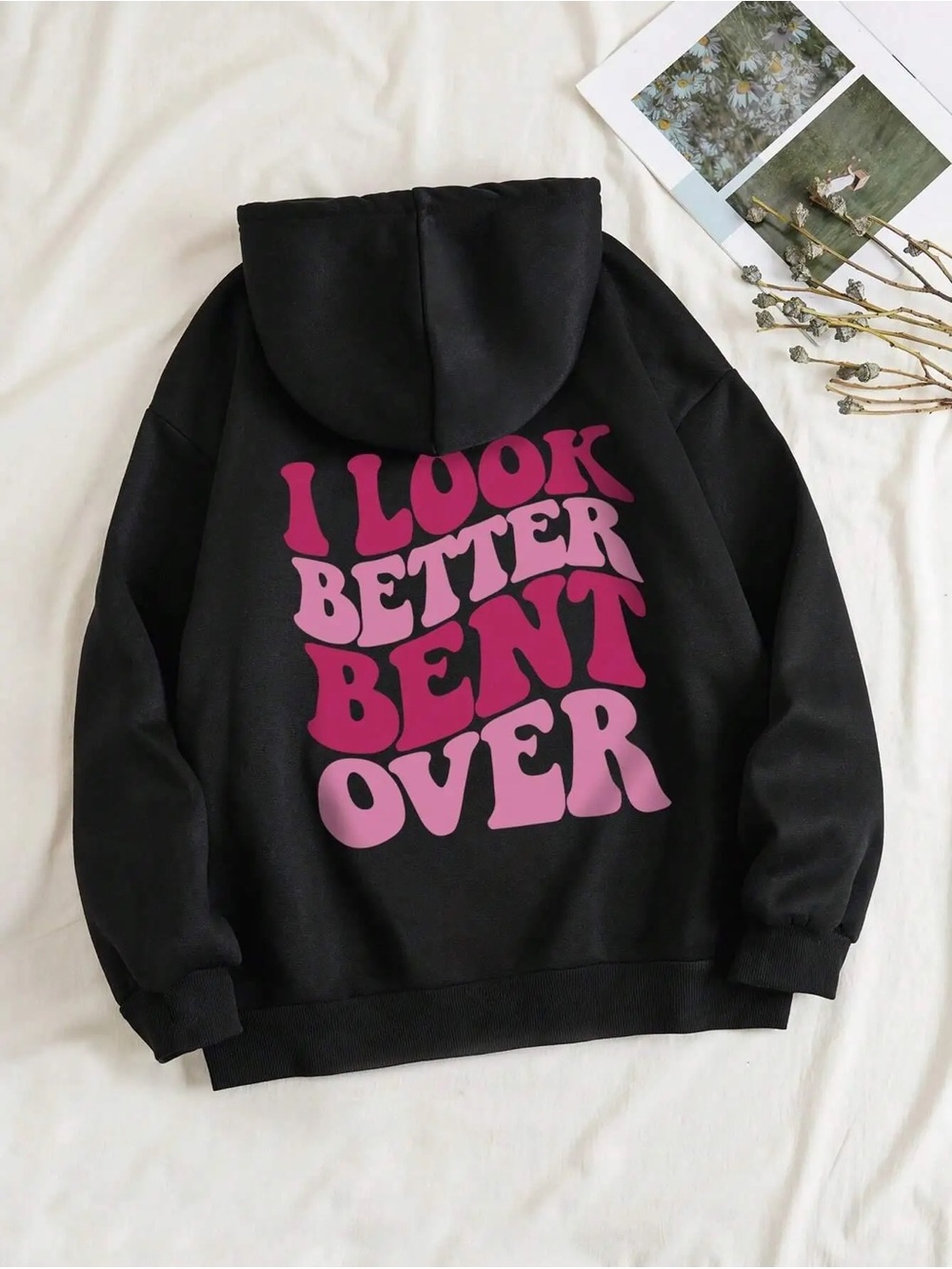Retro Groovy Pink Graphic Hoodie 🖤 | Y2K Streetweae / Sarcastic Statement